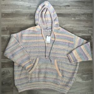 NWT DEX Hoodie Sweater Pocket Pastel Rainbow 1X